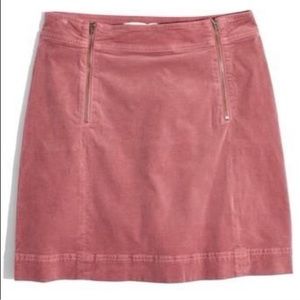 madewell dusty pink high waisted a-line skirt